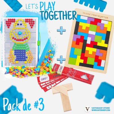 Pack- 3 jouets éducatifs